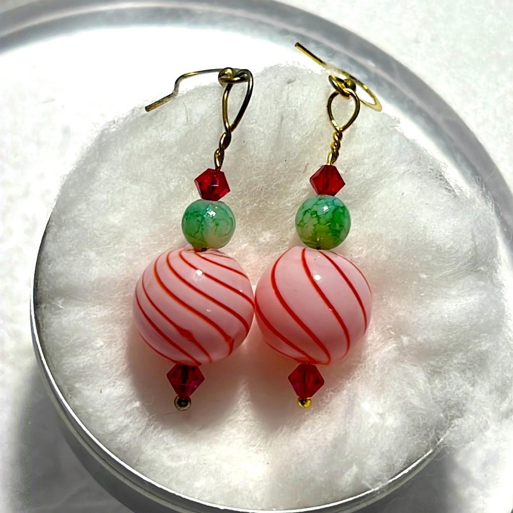 Candy Cane Earrings - image 1